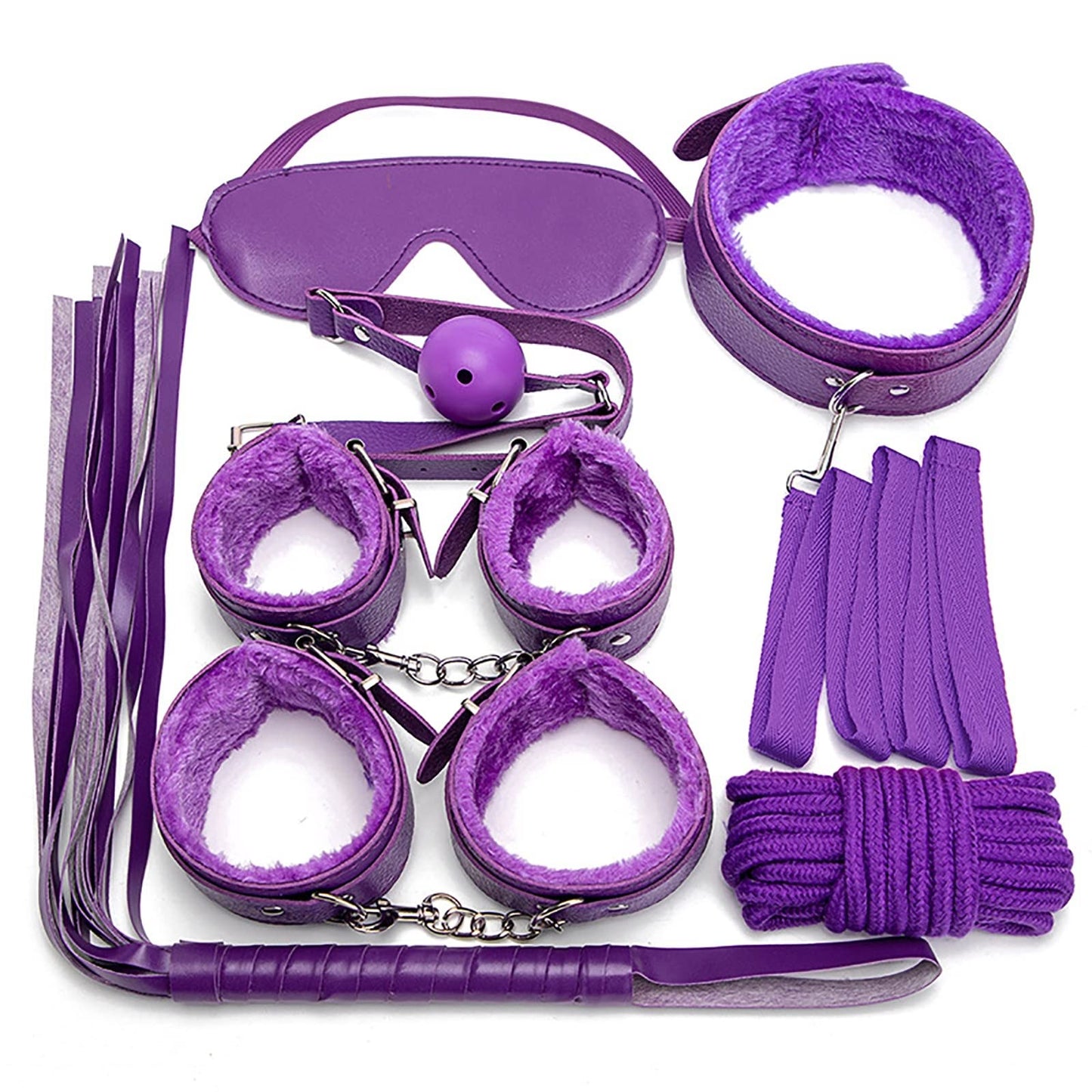 *Reduced no box* Bound to play bondage kit purple (11 piece)