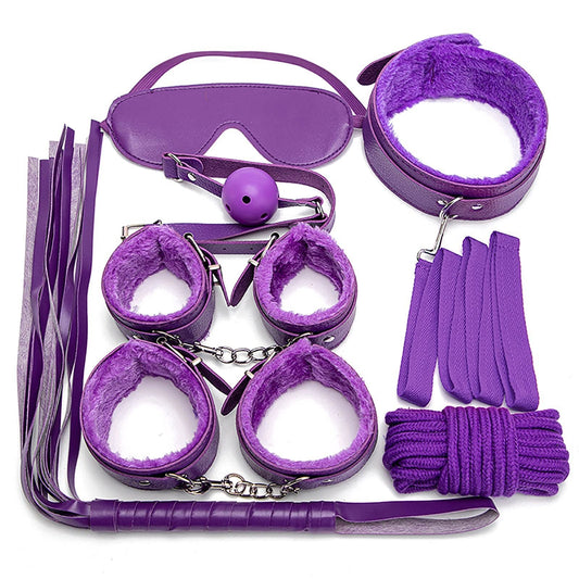 *Reduced no box* Bound to play bondage kit purple (11 piece)