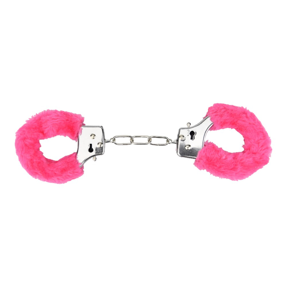 Bound to play heavy duty hand cuffs furry pink