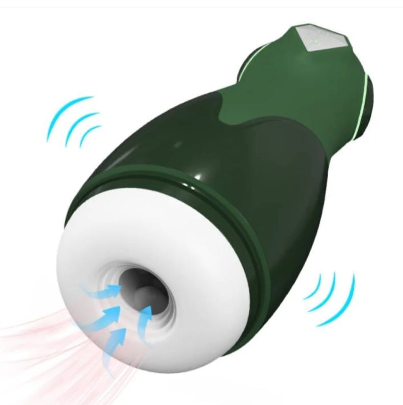 Green male masturbator raining Cup 5D Vacuum