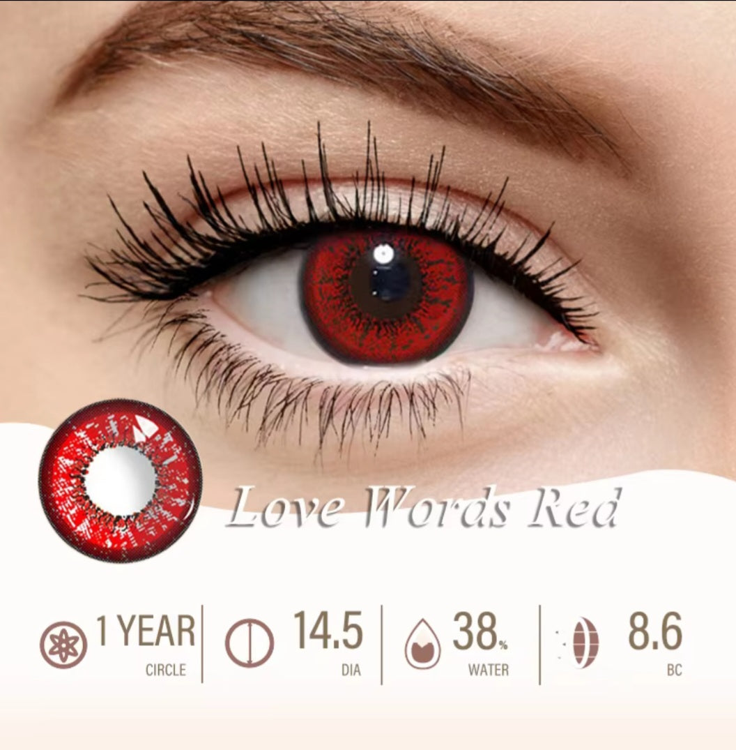 Red contact lenses
