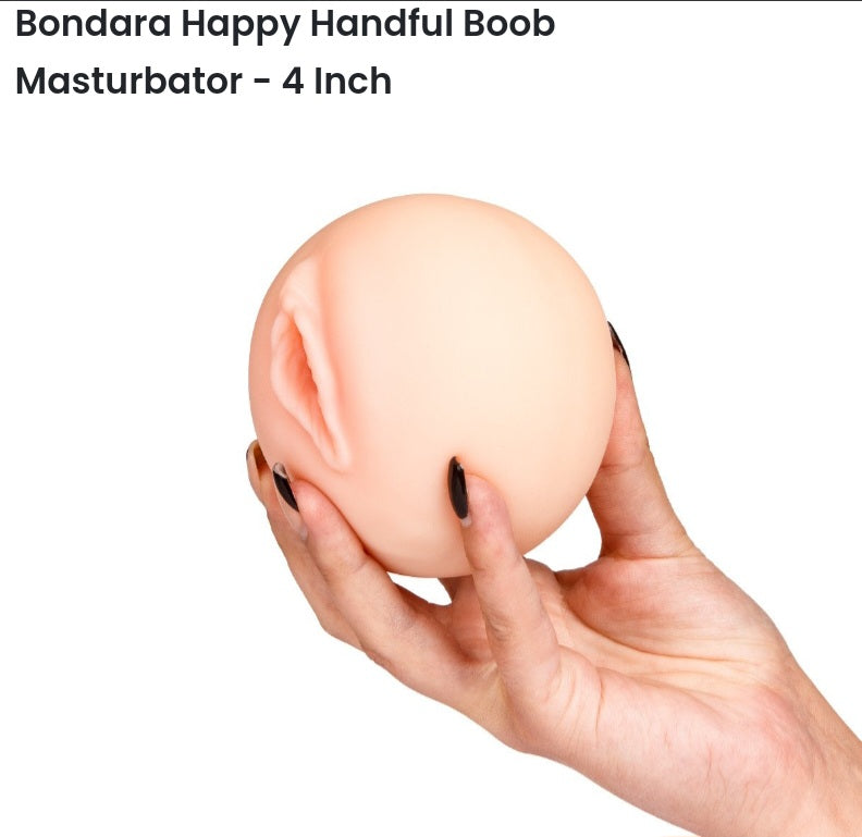 Happy handful boob masturbator
