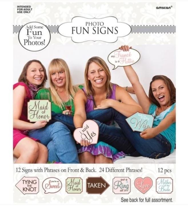 Fun Photo Booth Signs Hen Party
