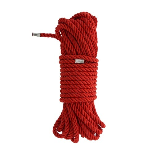 Bound to please silky bondage rope red