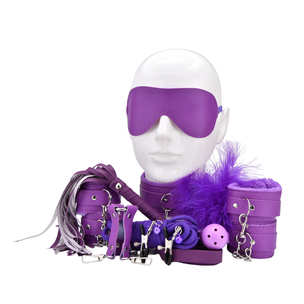 *Reduced no box* Bound to play bondage kit purple (11 piece)