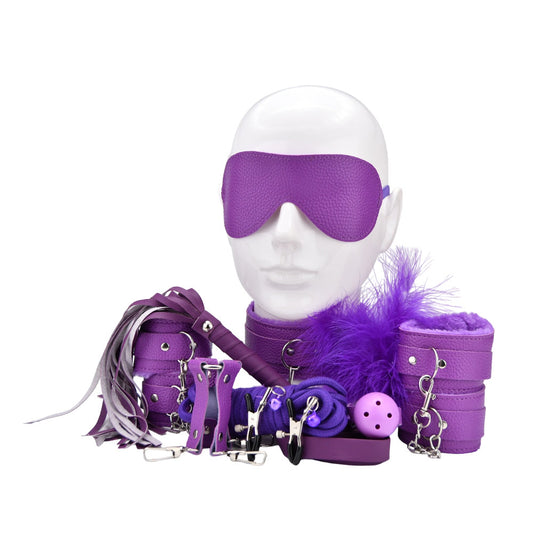 *Reduced no box* Bound to play bondage kit purple (11 piece)