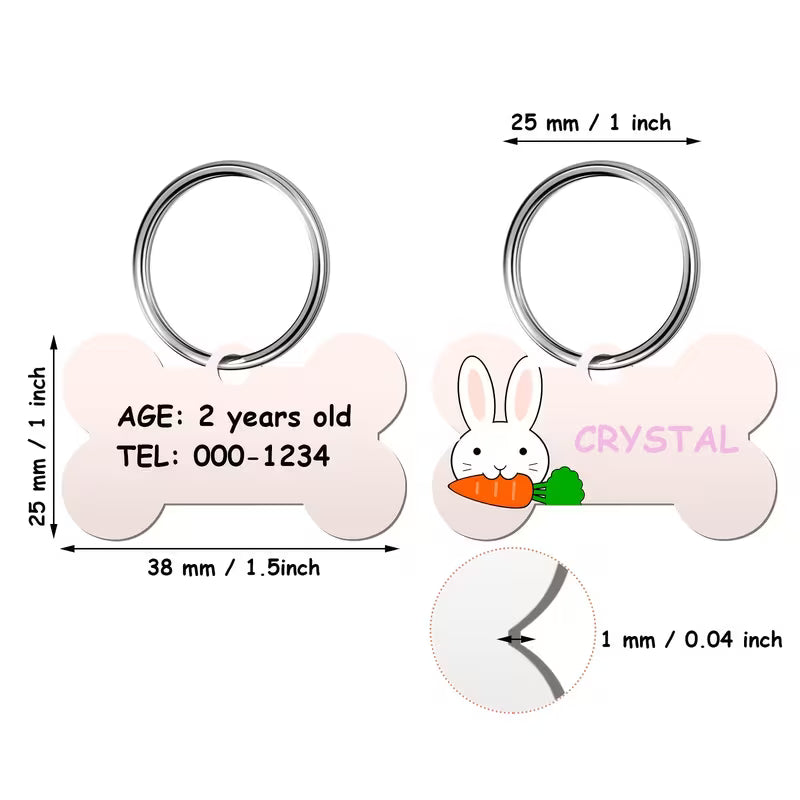 Dog Tag Bone-Shaped