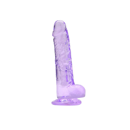 Loving Joy 8 Inch Dildo with Balls Purple