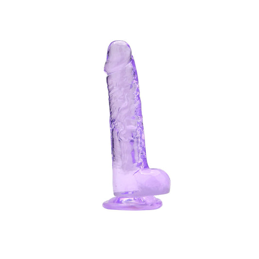Loving Joy 8 Inch Dildo with Balls Purple