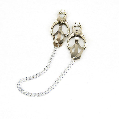 bound to please squeezer teaser clover nipple clamps with chain