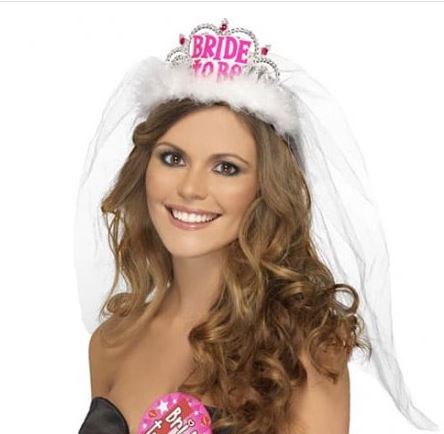 BRIDE TO BE TIARA WITH VEIL