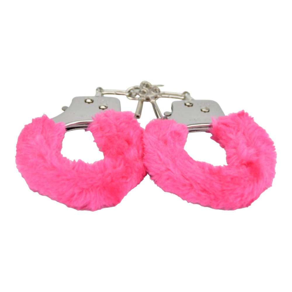 Bound to play heavy duty hand cuffs furry pink