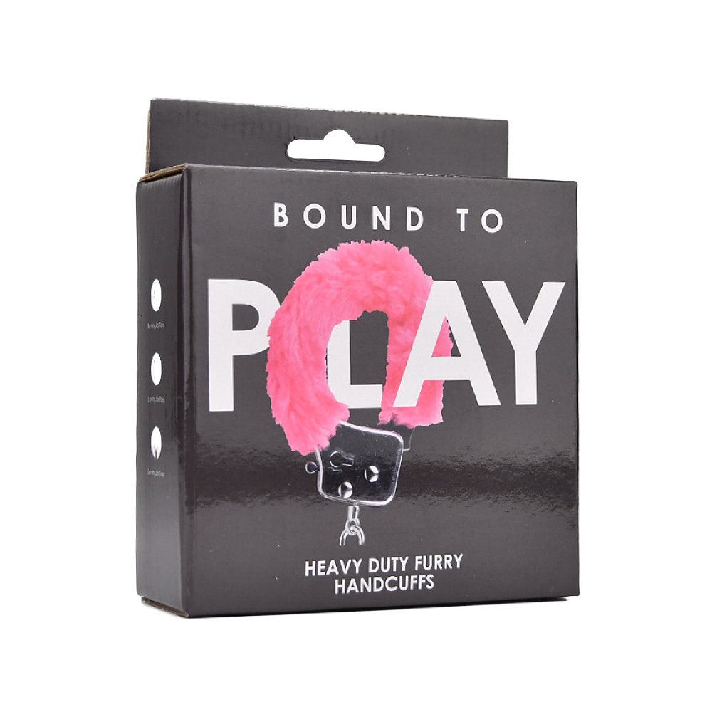 Bound to play heavy duty hand cuffs furry pink