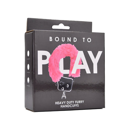 Bound to play heavy duty hand cuffs furry pink