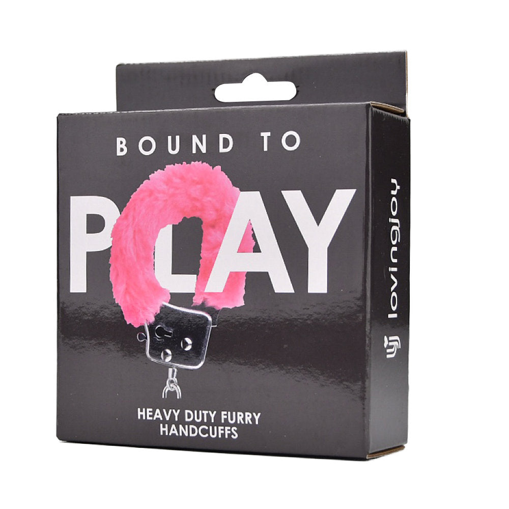 Bound to play heavy duty hand cuffs furry pink
