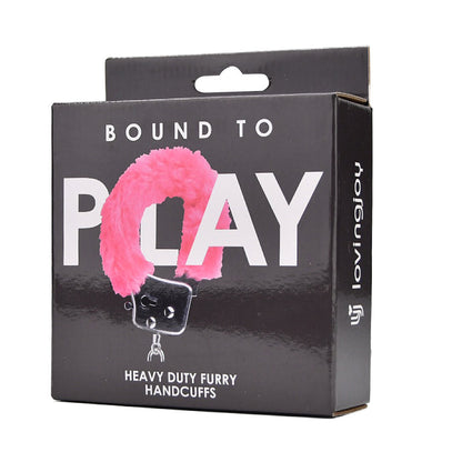 Bound to play heavy duty hand cuffs furry pink