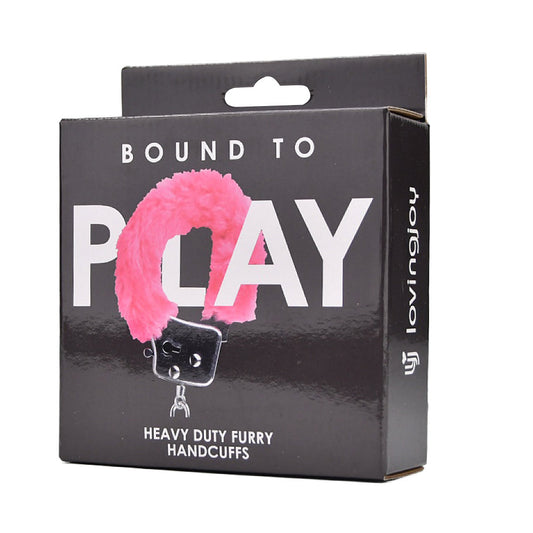 Bound to play heavy duty hand cuffs furry pink