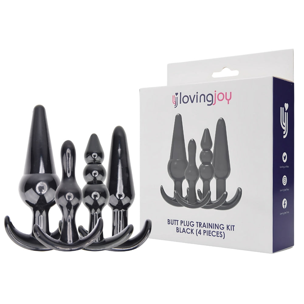 Loving joy butt plug training kit black