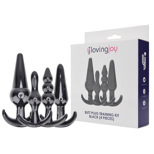 Loving joy butt plug training kit black
