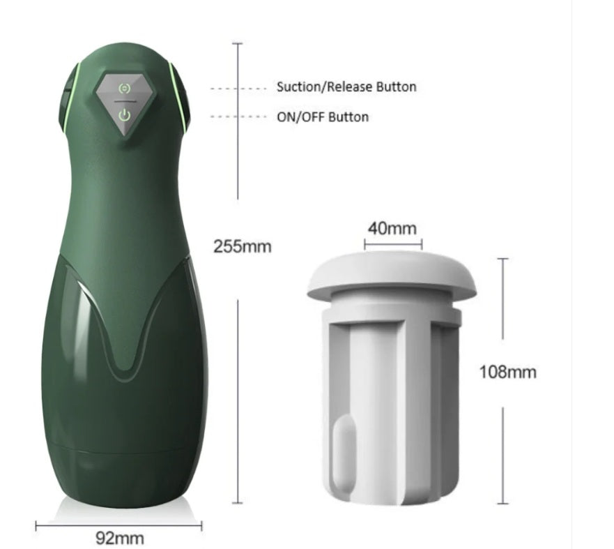Green male masturbator raining Cup 5D Vacuum