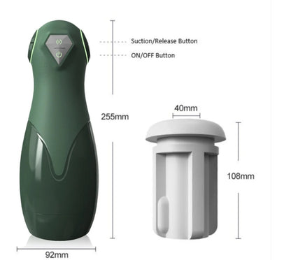 Green male masturbator raining Cup 5D Vacuum