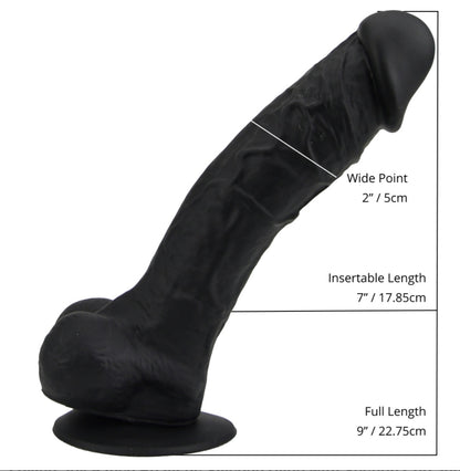 Loving Joy 9" suction cup with Balls black (reduced damaged box)