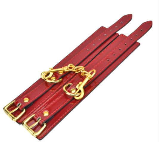 Bound to Please Red ankle cuffs