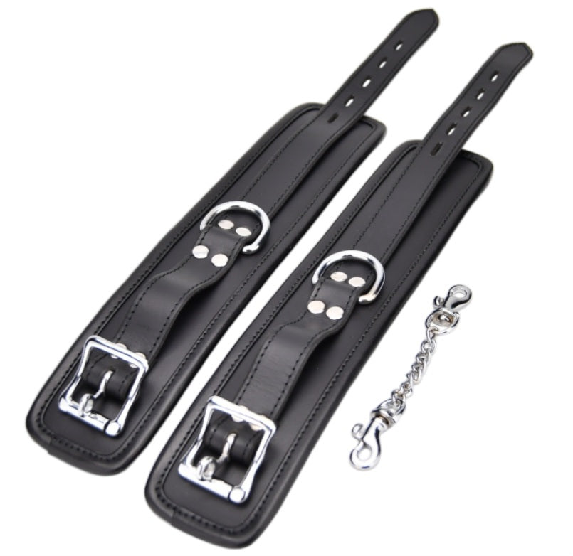 Bound leather wrist reistrants