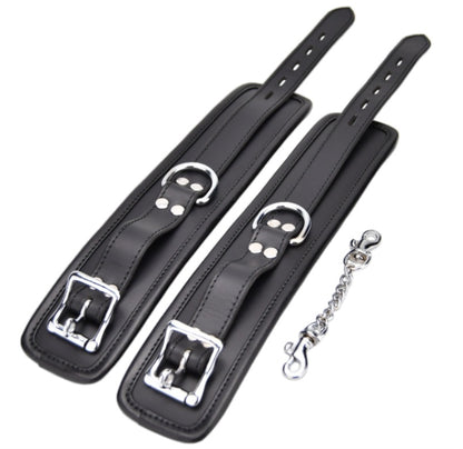 Bound leather wrist reistrants