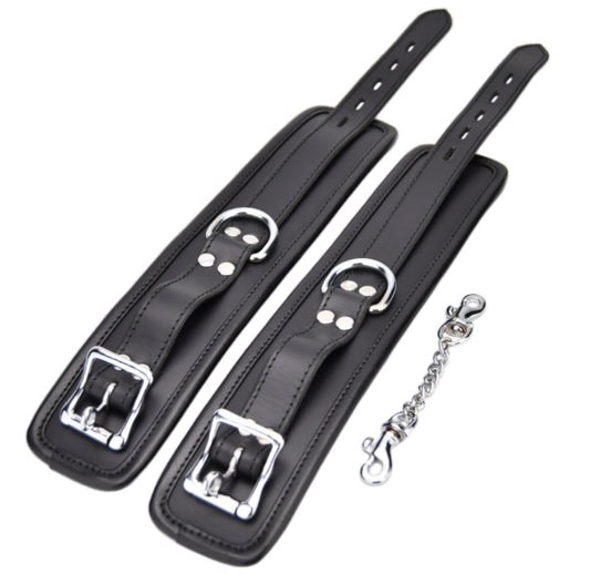 Bound leather wrist reistrants
