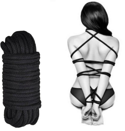 Bondage rope 10 meters black