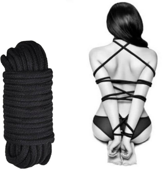 Bondage rope 10 meters black