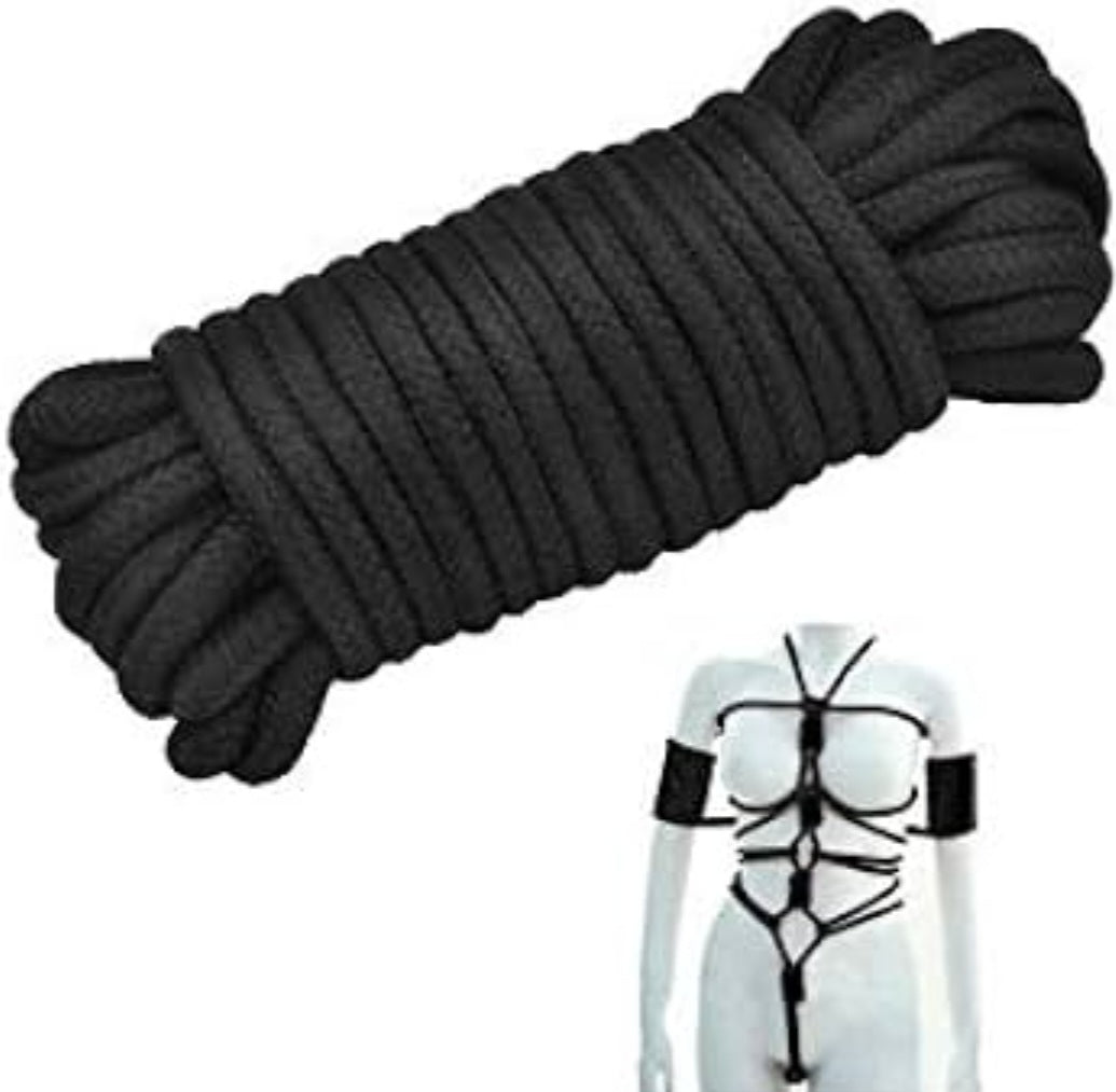 Bondage rope 10 meters black