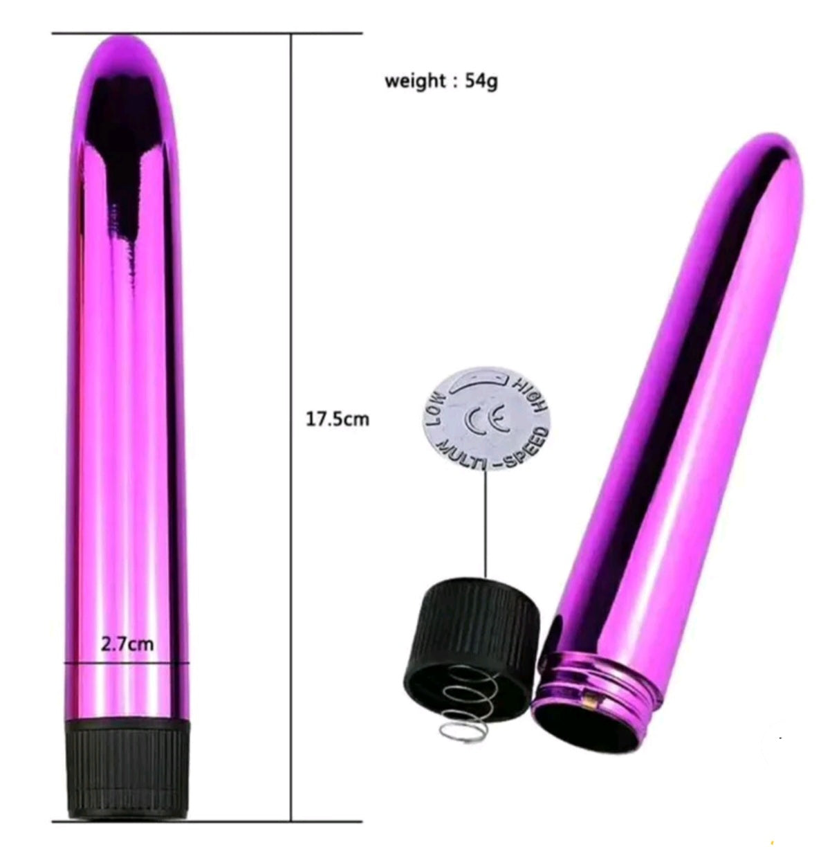 7" basic vibrator black