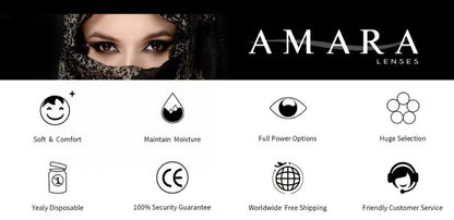 Yellow & black fantasy contact lenses
