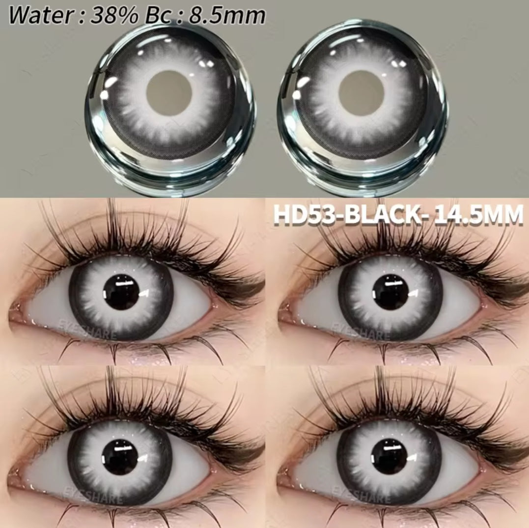 HD53-black & white contact lenses