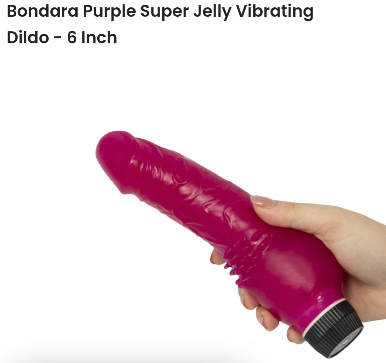6 inch purple jelly vibrator