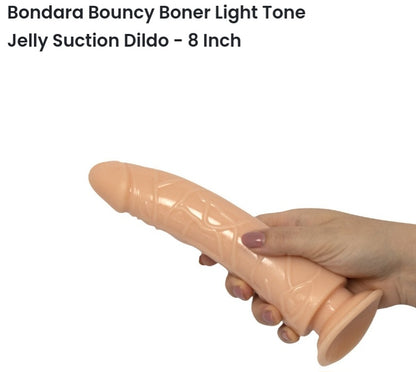 Bones light 8  inch suction dildo
