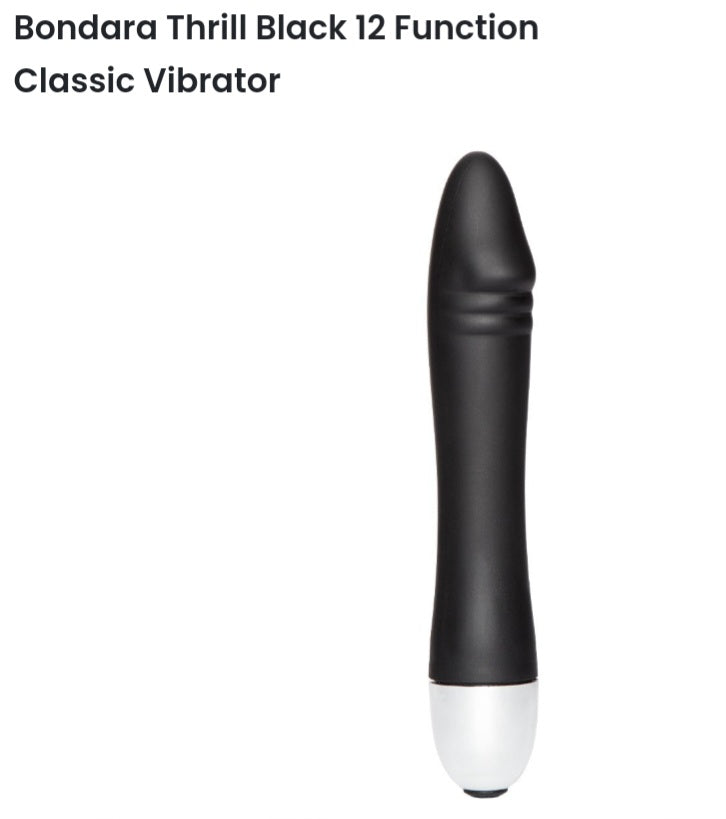 Thrill black 12 function classic vibrator