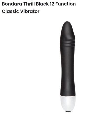 Thrill black 12 function classic vibrator