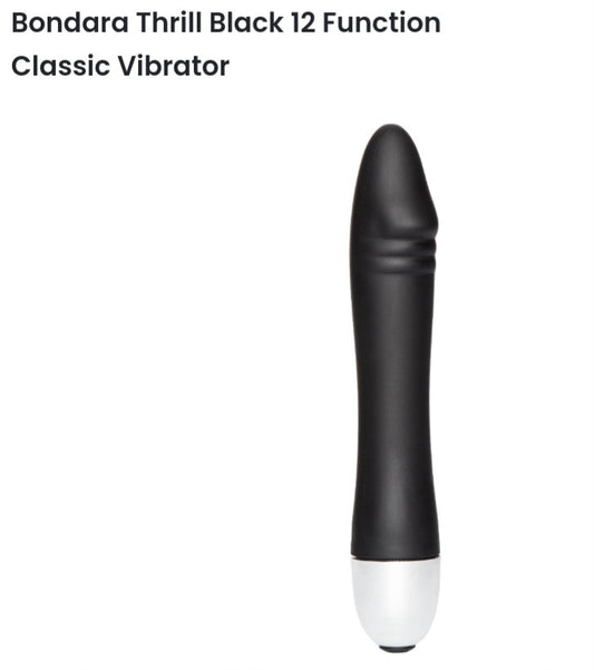 Thrill black 12 function classic vibrator