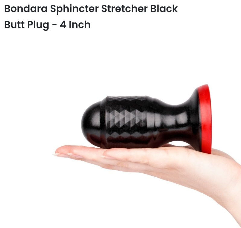 Sphincter stretcher black butt plug