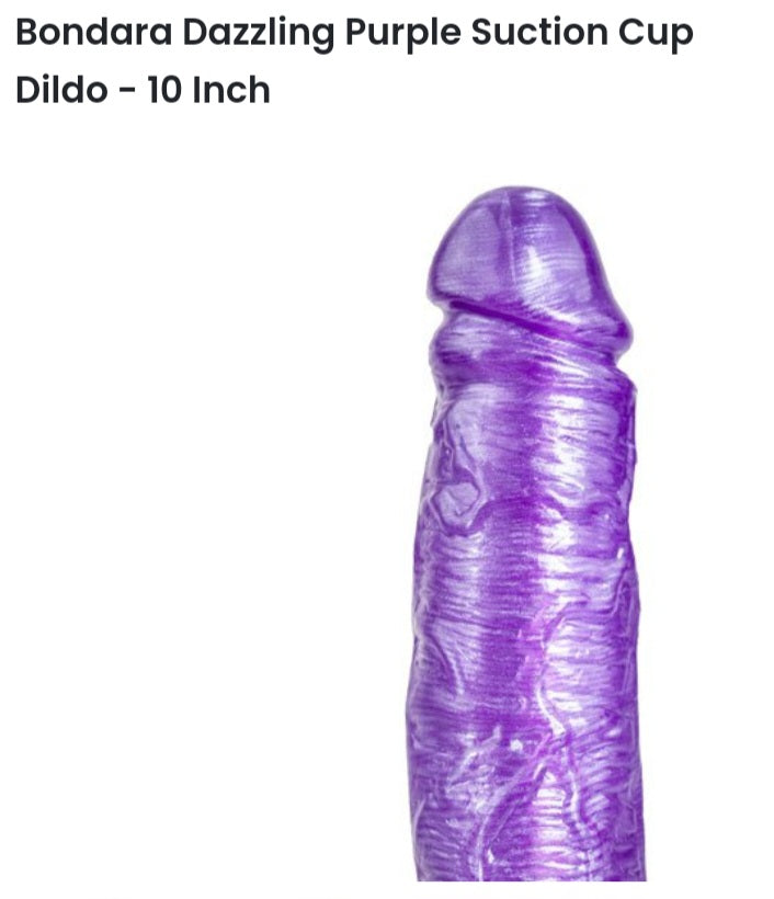 Dazzling Purple Suction Cup 10 inch dildo
