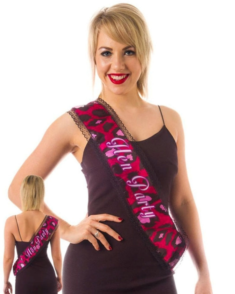 Animal print henparty sash was £3.99 reduced to £1.25