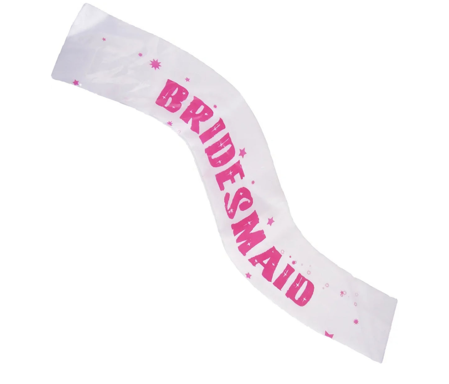 White & pink bridesmaid sash reduced was £3.99 now £0.99