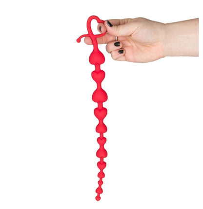 Heart anal beads